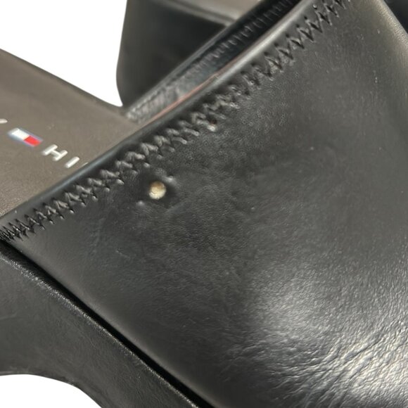 Tommy Hilfiger Chunky Platform Y2K Black Mules - Picture 9 of 12